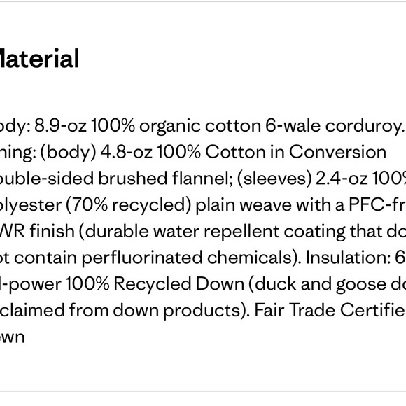 Women’s Patagonia Corduroy Cord Fjord Coat Jacket Medium like new - Picture 3 of 6